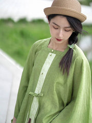 [Pastoral Harmony] 乐陶 Original Ming Style Runway Hanfu with Tencel Jacquard Robe & Full-Pleat Skirt