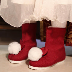 [A Bright Future] 前兔无量 Original Bunny-Themed Hanfu Boots with "Dengyun" Tiered Soles