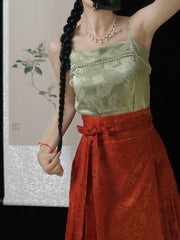 [Whispering Brook Deer] 鹿鸣溪 Jacquard Song Style Camisole Inner Wear