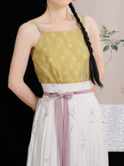 [Whispering Brook Deer] 鹿鸣溪 Original Tang Style Camisole Inner Wear with Floral Prints