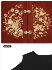 [The Gilded Pomegranate] 乌金石榴 Original Hanfu Set with Jacket, Sweater & "Hundred Butterflies" Mamian Skirt