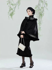 [Whispers of the Southern Bough] 南枝 Original Song Style Hanfu Set with Embroidered Cape & Spinning Skirt