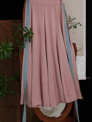 [Whispering Brook Deer] 鹿鸣溪 Original Tang Style Cowl Neck Shirt & Multi-Color Gore Skirt Set