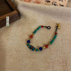 [The Tibetan Echo] 臧式 Original Tibetan Style Natural Stone Bodhi Bead Woven Bracelet with Bells