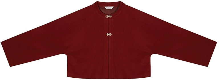 [Crimson Court] 宫墙 Original Song Style Hanfu Set for Engagement Ceremonies with Round-Collar Jacket & Spinning Skirt