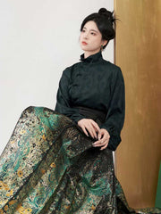 [The Gilded Money Tree] 青铜摇钱树 Original Ming Style Gold-Woven Mamian Skirt for Summer 2025