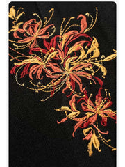 [The Golden Lantern's Glow] 金灯花 Original Song Style Hanfu Set with Embroidered Jacket, Sweater & Three-Pleat Skirt