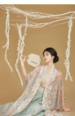 [Tender Willow] 娇柳 Original Design Song Dynasty Style Hanfu Set - Changgan Temple Shirt, Song Camisole, and Pleated Skirt