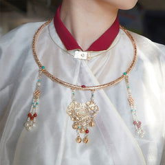 [Affluence with Fish] 云深雾浅 Wealth and Abundance Original Ming Dynasty Yīngluò Collar Necklace