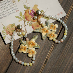 [The Misty Depth] 云深雾浅 Original Double-Sided Embroidery & Beaded Magnetic Sleeve Holder for Hanfu