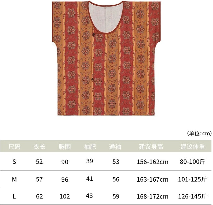 [Mandala Bloom] 谜阿凰 Replica Tang Dynasty Striped Floral Beizi (Half-Sleeve Robe)