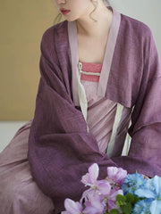 [Sweet Plum & Winterbloom] 清棠 Original Famen Temple Robe & Qixiong Slip Dress Set