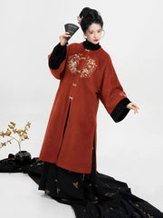 [The Gilded Pomegranate] 乌金石榴 Original Hanfu Set with Jacket, Sweater & "Hundred Butterflies" Mamian Skirt