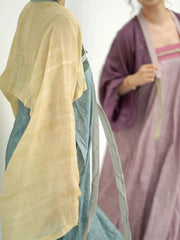 [Sweet Plum & Winterbloom] 清棠 Original Famen Temple Robe & Qixiong Slip Dress Set