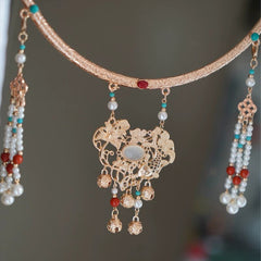 [Affluence with Fish] 云深雾浅 Wealth and Abundance Original Ming Dynasty Yīngluò Collar Necklace