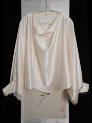 [Whispering Brook Deer] 鹿鸣溪 Original Tang Style Cowl Neck Shirt & Multi-Color Gore Skirt Set