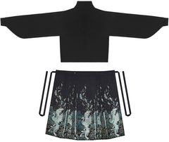 [Azure Feather Messenger] 青羽 Original Ming Style Hanfu Set with Mythical Bird Mamian Skirt