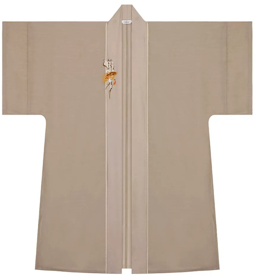 [Ink Wash Scroll] 旧书墨染 Original Hanfu Set with Straight-Sleeve Robe & Slip Dress