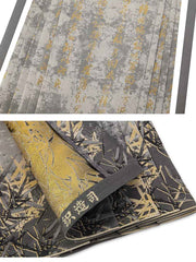 [Verdure of the Bamboo Grove] 竹临叶 Original Ming Style Hanfu Set with Ink-wash Gold-Woven Mamian Skirt