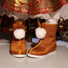 [A Bright Future] 前兔无量 Original Bunny-Themed Hanfu Boots with "Dengyun" Tiered Soles