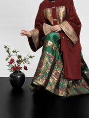 [The Joy of the Koi] 观鱼知乐 Original Ming Style Square-Collar Coat & Zhuanghua Mamian Skirt Set