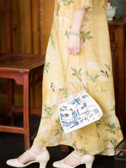 [A City of Wind-blown Catkins] 一城风絮 Original Republic of China Style Collarless Loose "Dao Daxiu" Qipao Dress