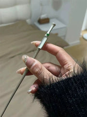 [The Emerald Grove] 苍翠竹节簪 Original New Chinese Style Bamboo Jade & Silver Hairpin - Spiritual Aesthetic Accessory