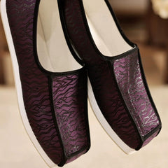 [Order] 联名系列方舄 Original Joint Collection Men's Hanfu "Fangxi" Square-Toe Scholar Shoes - Song & Ming Style