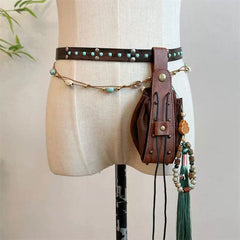 [The Young Minister] 少卿 Original Tang Style "Xie Die" Utility Belt & Waist Bag Set with Tassels