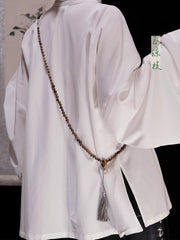 [Zen Sandalwood] 古风禅意 Fragrant Sandalwood Beaded Crossbody Necklace for Hanfu