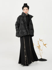 [The Resilient Bamboo] 竹石 Original Hanfu Set with Slanted Placket Shirt, Skirt & Winter Coat Options