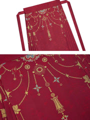 [Stellar Fire] 火离 Original Ming Dynasty Hanfu Set with Cape, Embroidered Robe & Mamian Skirt for Autumn/Winter & New Year