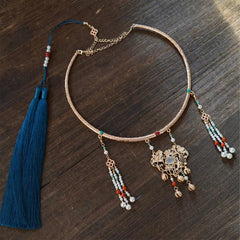 [Affluence with Fish] 云深雾浅 Wealth and Abundance Original Ming Dynasty Yīngluò Collar Necklace