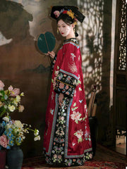 柒小乔 Original Qing Dynasty Style Full Embroidery Changyi (氅衣) - Photography & Cultural Attire