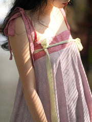 [Sweet Plum & Winterbloom] 清棠 Original Famen Temple Robe & Qixiong Slip Dress Set