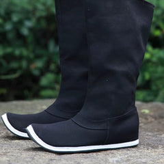 [The Imperial Step] 官靴 Unisex Ming-Style Ancient Soap Boots with Tiered Soles and Hidden Heel Increase