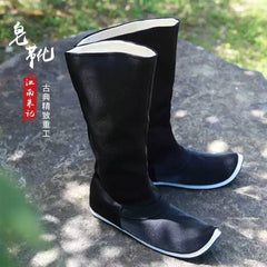 [The Imperial Step] 官靴 Unisex Ming-Style Ancient Soap Boots with Tiered Soles and Hidden Heel Increase