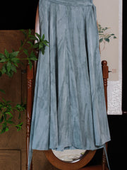 [Whispering Brook Deer] 鹿鸣溪 Original Tang Style Cowl Neck Shirt & Multi-Color Gore Skirt Set