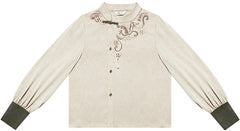 [Poem of the Wilderness] 旷野之诗 Original National Style Embroidered Vest, Inner Top & Lantern Pants Set