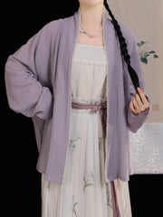 [Whispering Brook Deer] 鹿鸣溪 Original Pearl Airplane Sleeve Cardigan