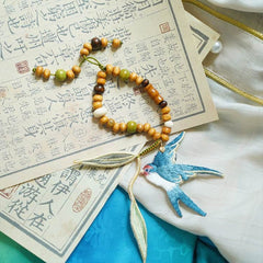 [Swallows Over the River] 江上燕 Original Bamboo Embroidery Qipao Lapel Press & Hanfu Waist Ornament