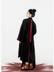 [The Golden Lantern's Glow] 金灯花 Original Song Style Hanfu Set with Embroidered Jacket, Sweater & Three-Pleat Skirt