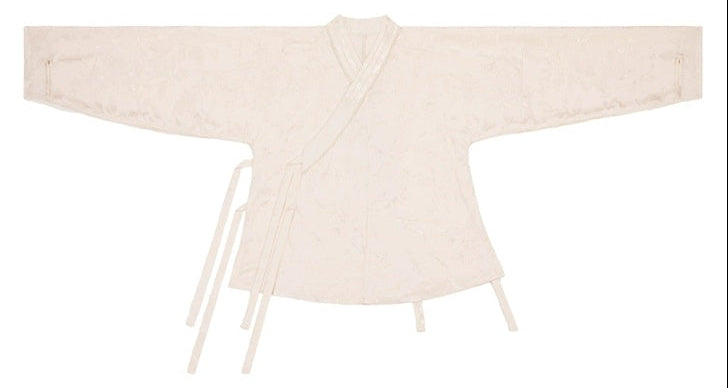 [Luminous Blossom] 明卉 Original Ming Style Hanfu Zhongyi Inner Robe & Metallic Weave Mamian Skirt Set