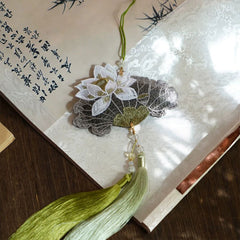 [The Ink Lotus] 水墨清莲 Original Embroidered Waist Pendant & Jinbu for Mamian Skirt (Unscented)