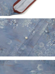 [City of Jade] 碧城 Original Tang Dynasty Hanfu Set with Dunhuang Print Beizi Robe & Eight-Gore Skirt