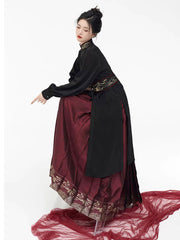 [Breaking Dawn] 破晓 Original Ming Style Hanfu Set with Long Shirt, Embroidered Waist Seal & Mamian Skirt