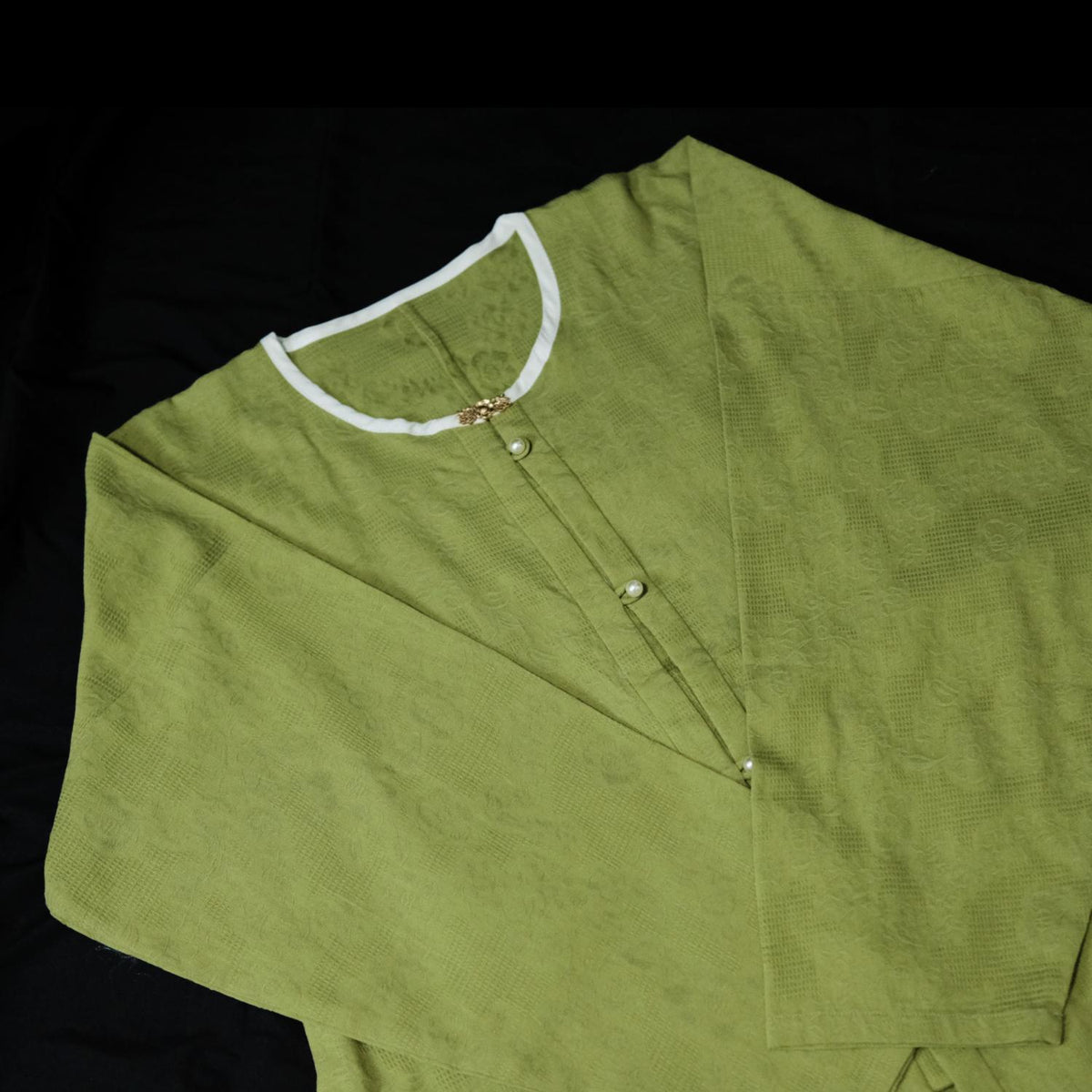 [Whispering Brook Deer] 鹿鸣溪 Original Ming Style Cotton Jacquard Shirt