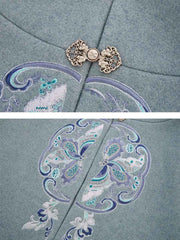 [Whispers of Snow] 喻雪 Original Song Style Hanfu Set with Woolen Cape & Spinning Skirt