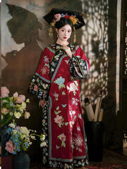 柒小乔 Original Qing Dynasty Style Full Embroidery Changyi (氅衣) - Photography & Cultural Attire
