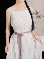 [Whispering Brook Deer] 鹿鸣溪 Original Tang Style Camisole Inner Wear with Floral Prints